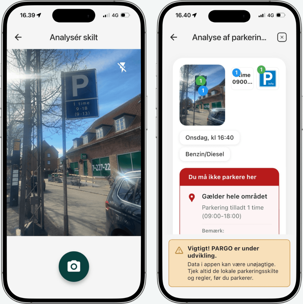 PARGO analyserer parkeringsskilte