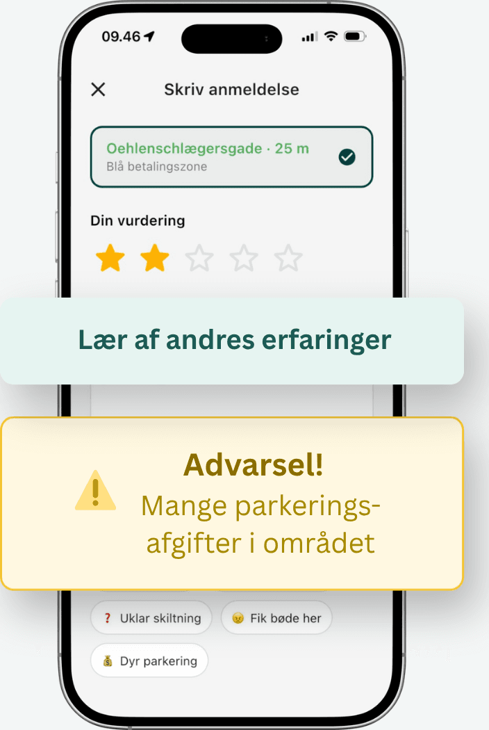 Anmeldelser og advarsler i PARGO-appen